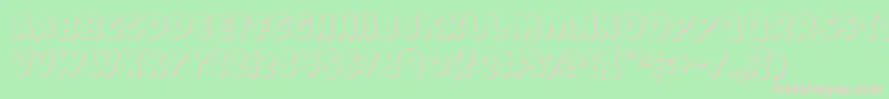 44s Font – Pink Fonts on Green Background