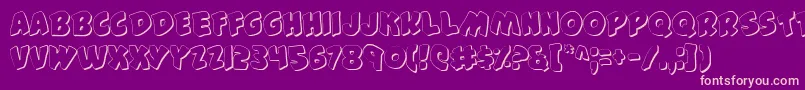 44s Font – Pink Fonts on Purple Background