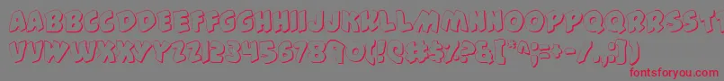 フォント44s – 赤い文字の灰色の背景