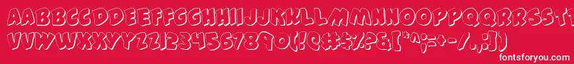 44s Font – White Fonts on Red Background