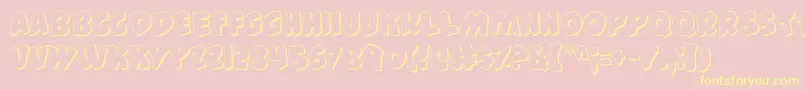 44s Font – Yellow Fonts on Pink Background