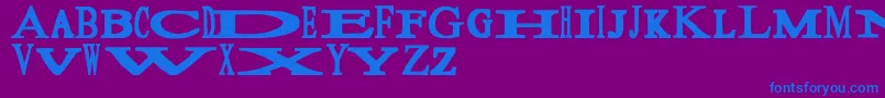 Sloopy Font – Blue Fonts on Purple Background