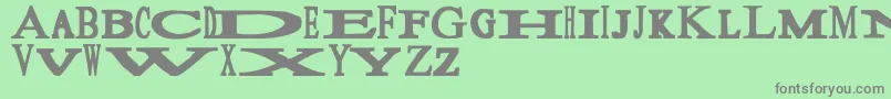 Sloopy Font – Gray Fonts on Green Background