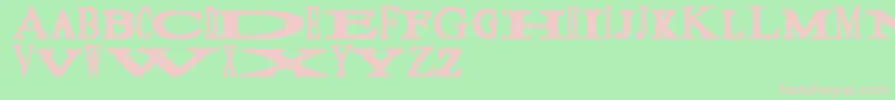 Sloopy Font – Pink Fonts on Green Background