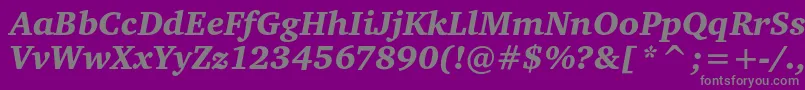 Police CharteritcblackItalic – polices grises sur fond violet