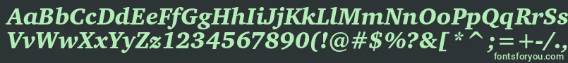 CharteritcblackItalic Font – Green Fonts on Black Background