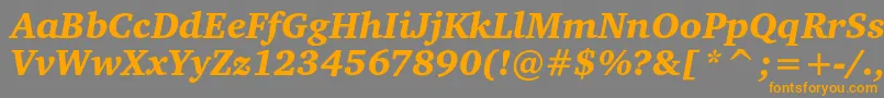 CharteritcblackItalic Font – Orange Fonts on Gray Background