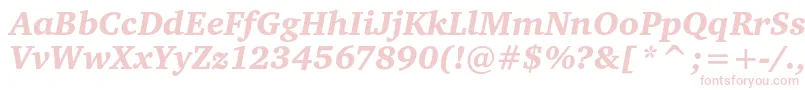 CharteritcblackItalic Font – Pink Fonts on White Background