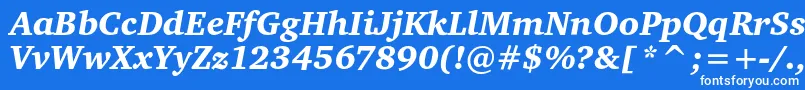 CharteritcblackItalic Font – White Fonts on Blue Background