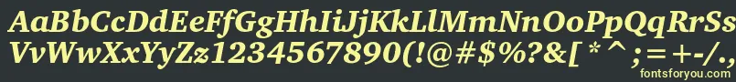 CharteritcblackItalic Font – Yellow Fonts on Black Background