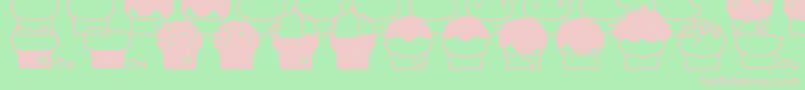 32cupcakes Font – Pink Fonts on Green Background