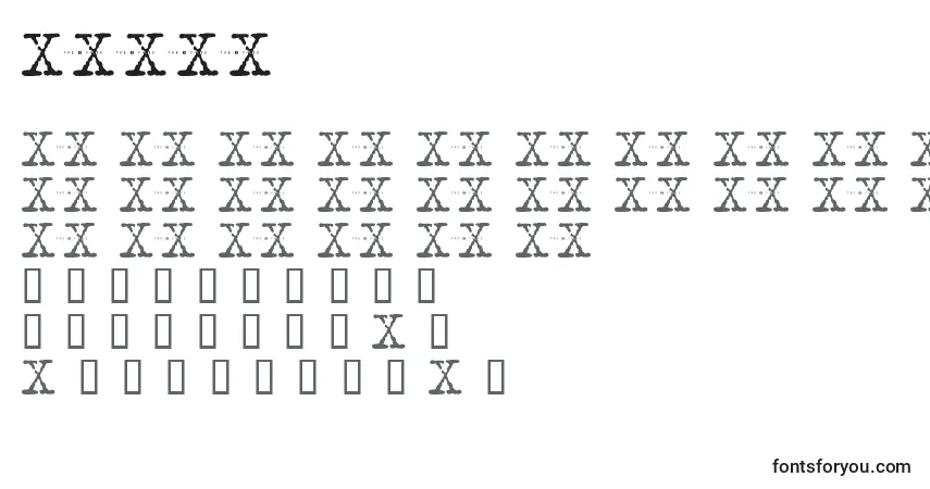 A fonte Xfont – alfabeto, números, caracteres especiais