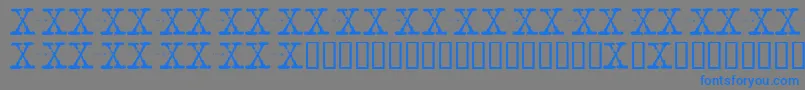 Шрифт Xfont – синие шрифты на сером фоне