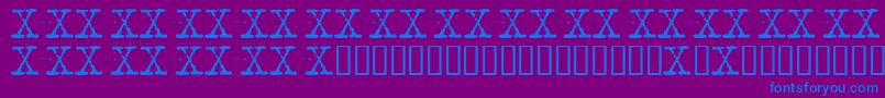 Xfont Font – Blue Fonts on Purple Background