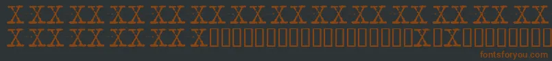 フォントXfont – 黒い背景に茶色のフォント