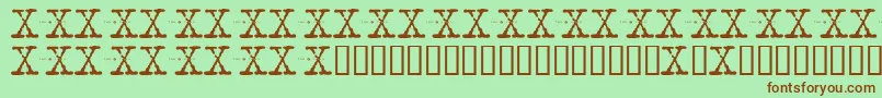 Xfont Font – Brown Fonts on Green Background