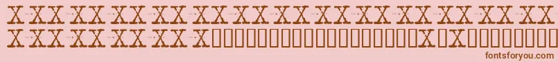 Xfont Font – Brown Fonts on Pink Background