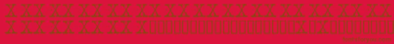 Xfont Font – Brown Fonts on Red Background