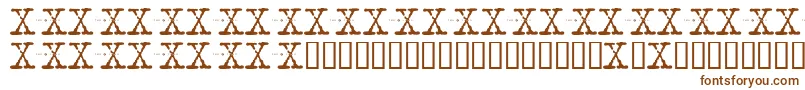 Xfont Font – Brown Fonts on White Background