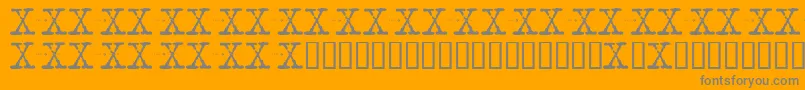 Xfont Font – Gray Fonts on Orange Background