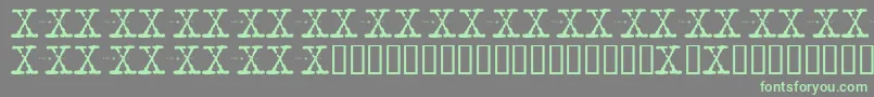 フォントXfont – 灰色の背景に緑のフォント