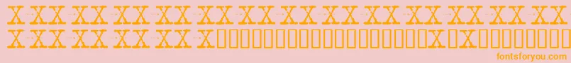 Xfont-Schriftart – Orangefarbene Schriften auf rosa Hintergrund