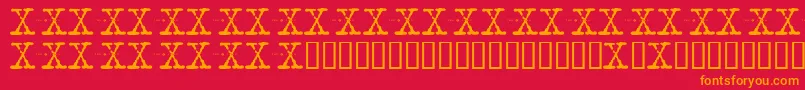 Xfont Font – Orange Fonts on Red Background