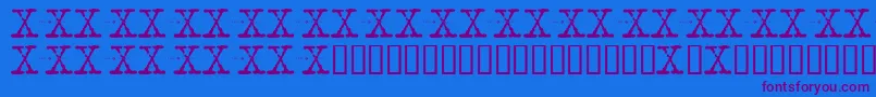 Xfont Font – Purple Fonts on Blue Background