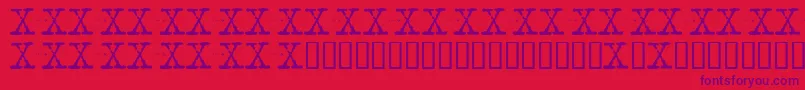 Xfont Font – Purple Fonts on Red Background