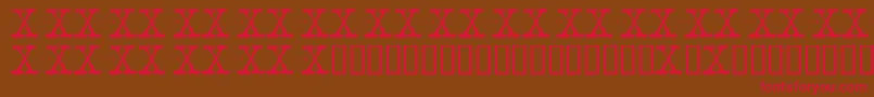 Xfont Font – Red Fonts on Brown Background