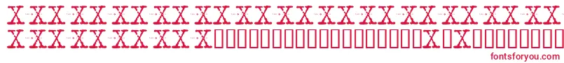 Xfont Font – Red Fonts on White Background