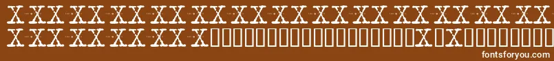 Xfont Font – White Fonts on Brown Background