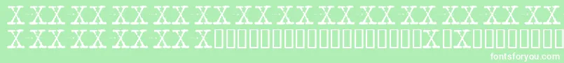 Xfont Font – White Fonts on Green Background