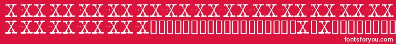 Xfont Font – White Fonts on Red Background