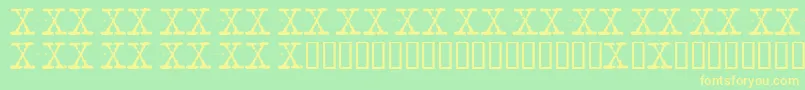 Xfont Font – Yellow Fonts on Green Background