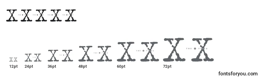 Размеры шрифта Xfont