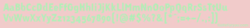 LinotypeTetriaBlack Font – Green Fonts on Pink Background