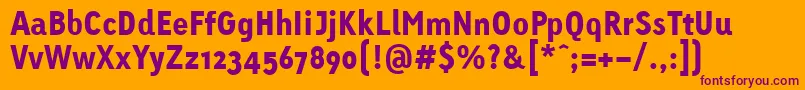 LinotypeTetriaBlack Font – Purple Fonts on Orange Background