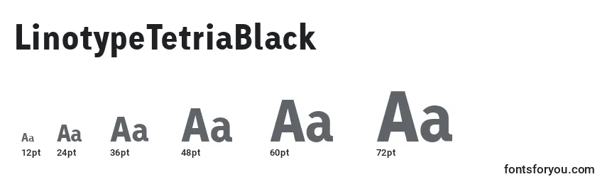Размеры шрифта LinotypeTetriaBlack