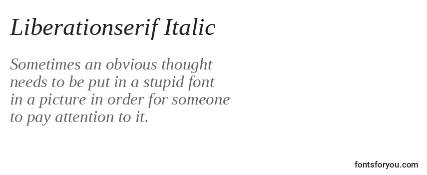 Review of the Liberationserif Italic Font