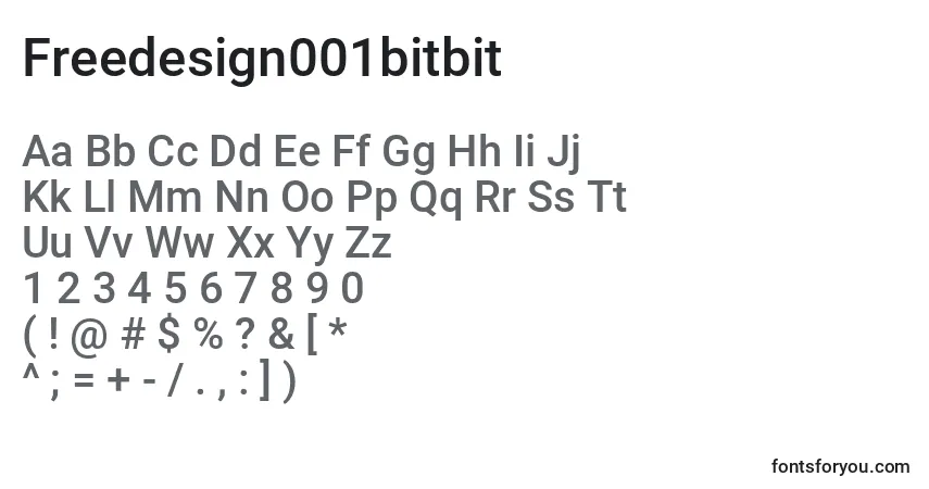 Freedesign001bitbit-fontti – aakkoset, numerot, erikoismerkit