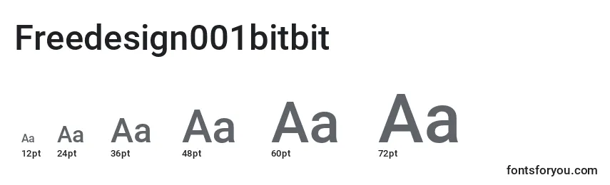 Размеры шрифта Freedesign001bitbit