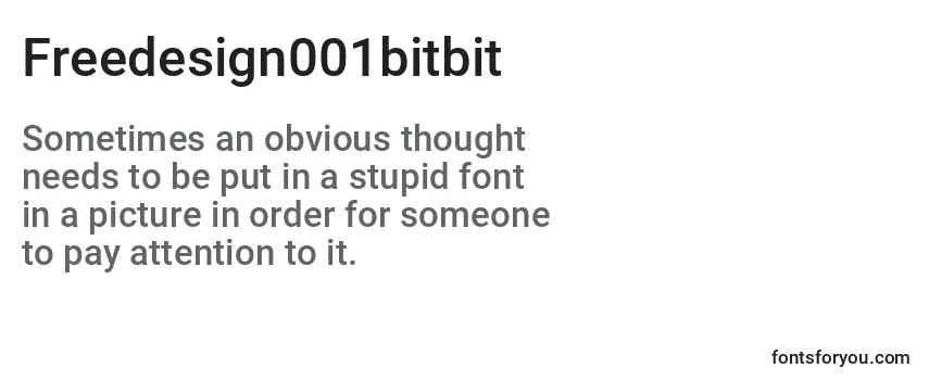 Review of the Freedesign001bitbit Font