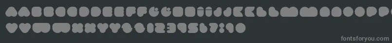 Happyloverstown.EuUmmagomma Font – Gray Fonts on Black Background