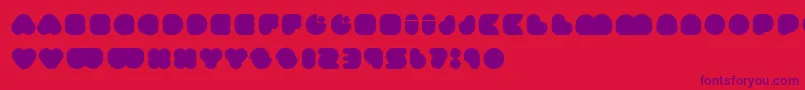 Happyloverstown.EuUmmagomma Font – Purple Fonts on Red Background