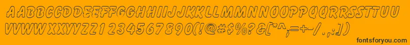 GizmooutlinecapssskRegular Font – Black Fonts on Orange Background