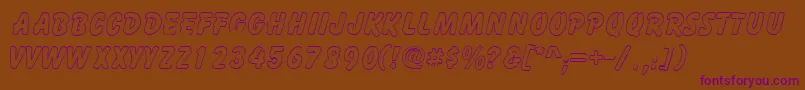 GizmooutlinecapssskRegular Font – Purple Fonts on Brown Background