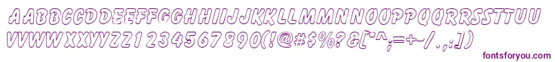 GizmooutlinecapssskRegular Font – Purple Fonts on White Background