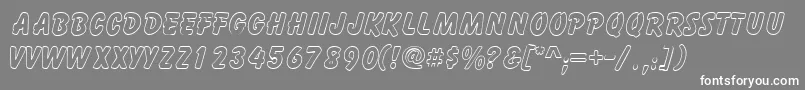 GizmooutlinecapssskRegular Font – White Fonts on Gray Background