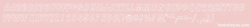 GizmooutlinecapssskRegular Font – White Fonts on Pink Background